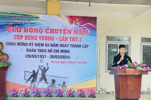Lịch thi đấu vòng 1 Giải bóng chuyền học sinh trường THPT Hùng Vương năm học 2023-2024